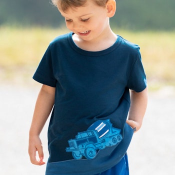 Hai Aufnäher Shirt kurzarm rot