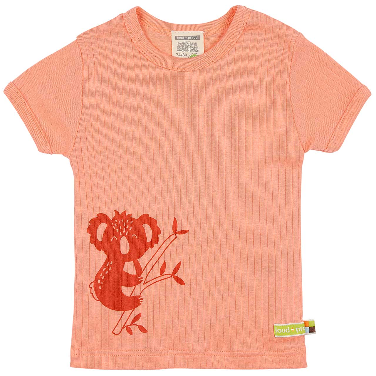 Weiches T-Shirt Rippe Känguru