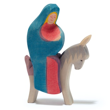 Ostheimer Maria auf dem Esel - Krippenfigur 2-teilig