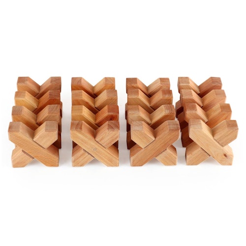 16 X Klötze aus Holz