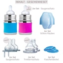 Vorschaubild 2 Babyflasche Edelstahl Geschenkeset ab Geburt pink blau