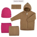 Vorschaubild Erwachsenen und Jungend onesize Umschlag Beanie Wolle pink