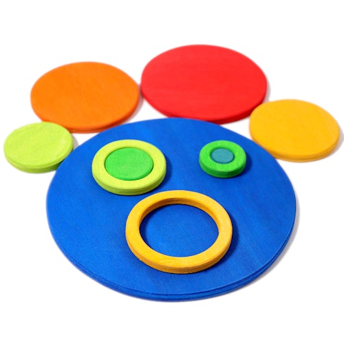 Konzentrische Kreise plus Ringe ab 5 Jahren, 20 Teile