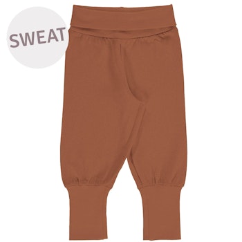 Leichte Krabbelhose Sweat supersoft rostbraun