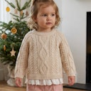 Vorschaubild Edler Strickpullover Blusenborte