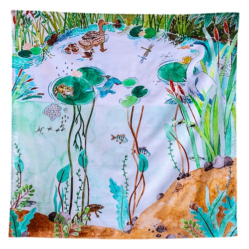 Spieltuch Bio-Baumwolle Teich 100 x 100 cm