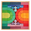 Vorschaubild Großer Romanischer Baukasten 62 Teile im Holzrahmen (44,5x44,5 cm)