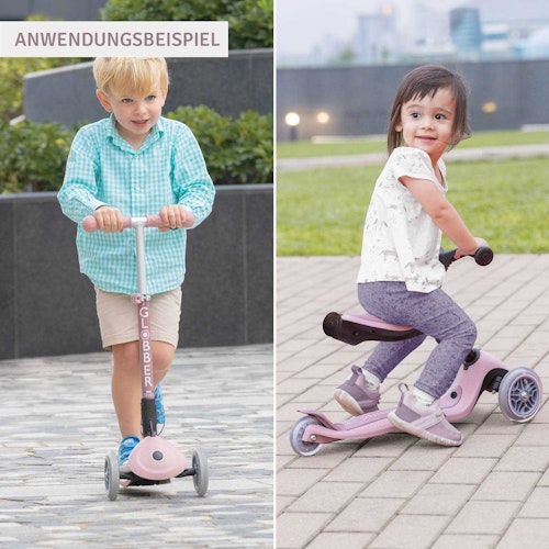 3in1 Kinderfahrzeug Globber Go-Up Active Lights Eco Beere ab 15 M