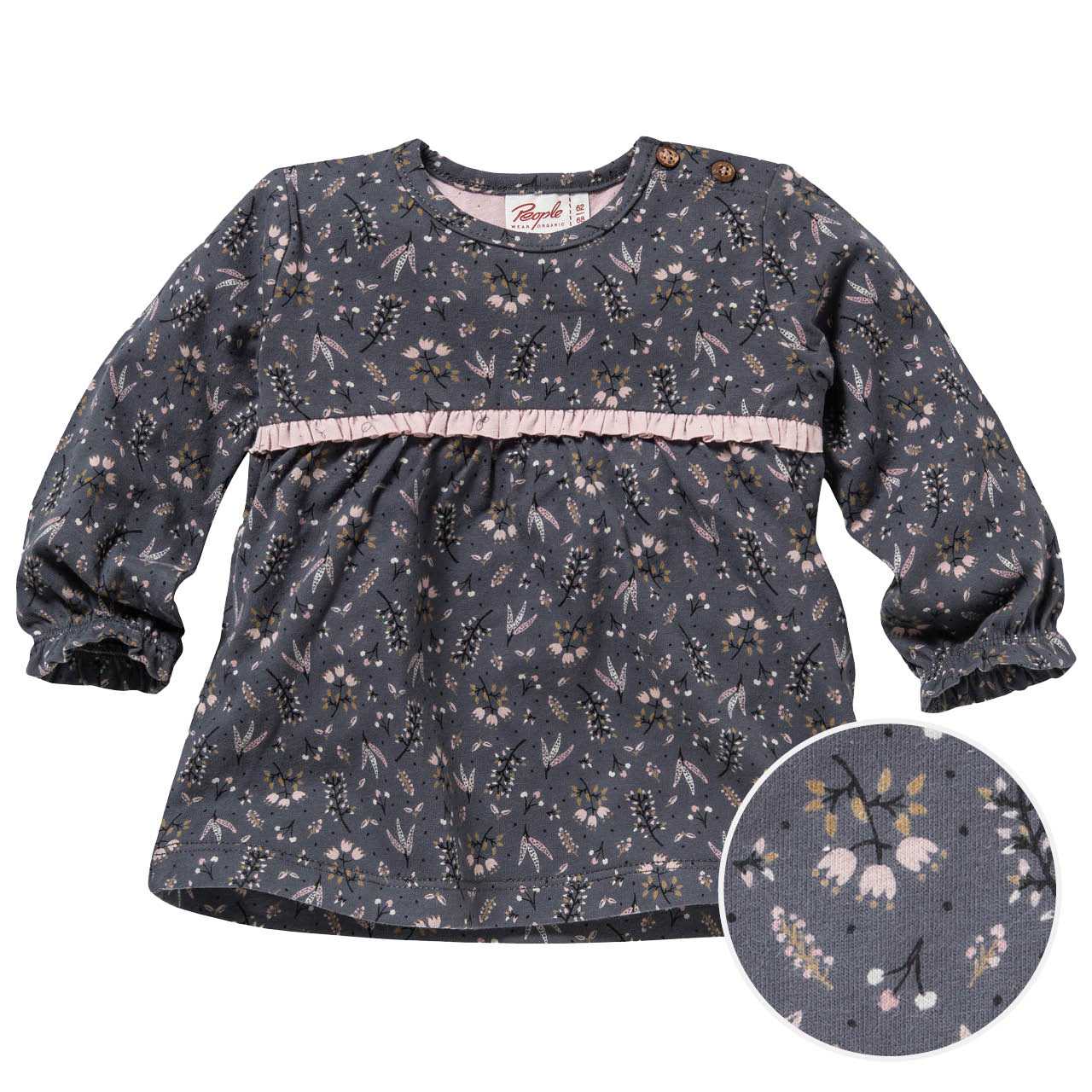 Lockeres Langarmshirt Blümchen