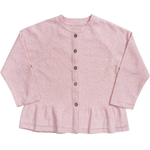 Ajour Mädchen Strickjacke