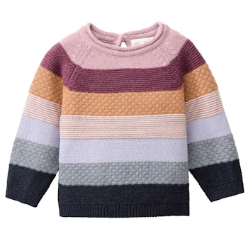 Weicher Strick Pullover bunt geringelt