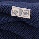 Vorschaubild Babydecke Merinowolle gestrickt marine