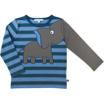 Edles Elefant Langarmshirt Aufnäher Streifen
