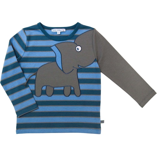 Edles Elefant Langarmshirt Aufnäher Streifen