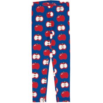 Jersey Leggings Äpfel blau