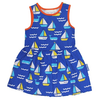 Schwingendes Sommerkleid Eiswaffeln hellblau