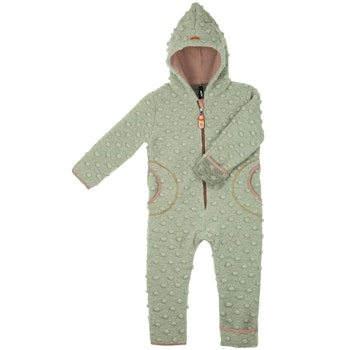 Warmer Overall Noppen grün Bündchen