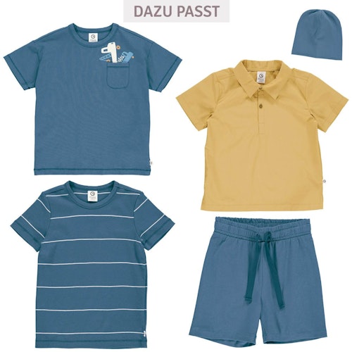 Leichtes Poplin kurzarm Poloshirt