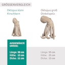 Vorschaubild Kleines Kuscheltier & Wärmekissen Oktopus Kirschkerne 32 cm