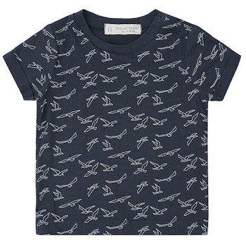 Shirt kurzarm Palmen braun
