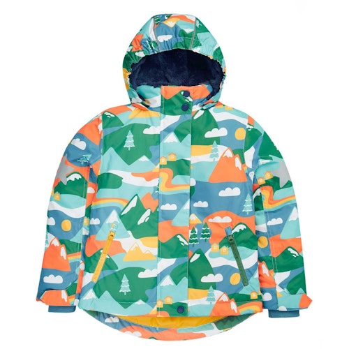 Schneejacke Retro-Motive gefüttert