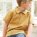 Vorschaubild Leichtes Poplin kurzarm Poloshirt