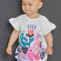 Sommer T-Shirt Lama Schmetterlingsärmel