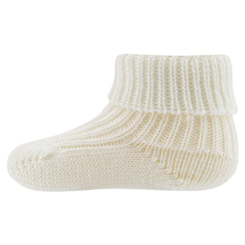 Wollsocken Baby mit Umschlag in beige