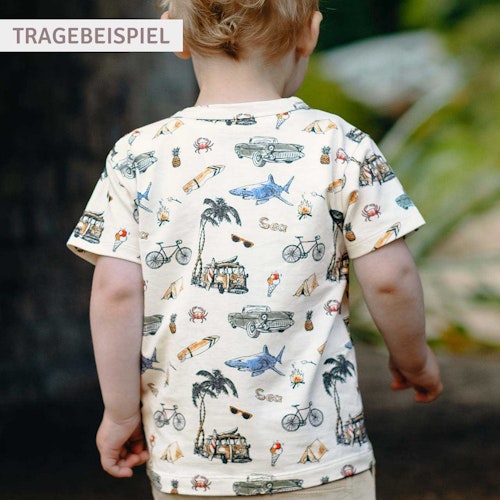 Leichtes Shirt kurzarm Skater Krokodile