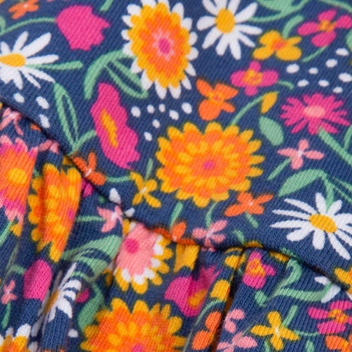 Langarm Stufenkleid Blumen