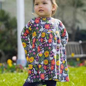 Kleid langarm Blumenwiese Enten