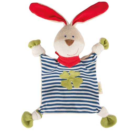 Bio Schmusetuch Hase mit Glückskleeblatt