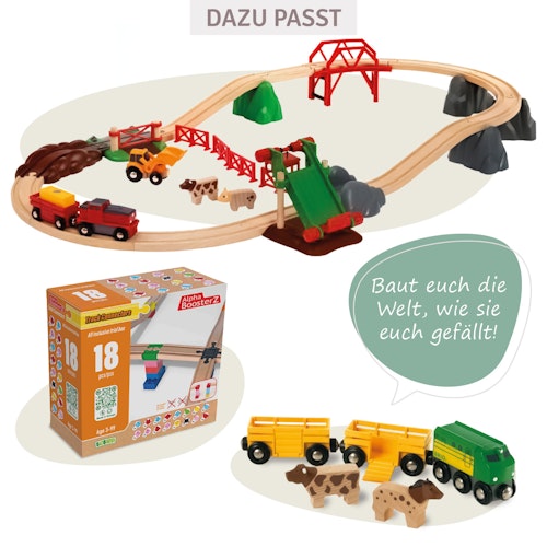 Großes Eisenbahn Bauernhof-Set 30 Teile