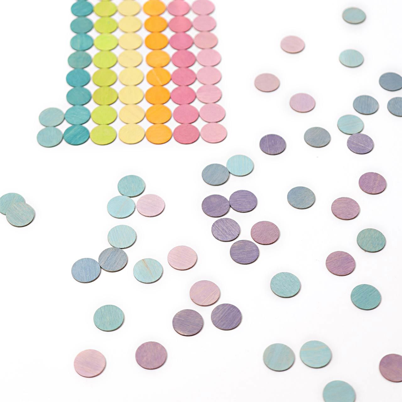 120 Konfettitaler pastell Kindergeburtstags Deko