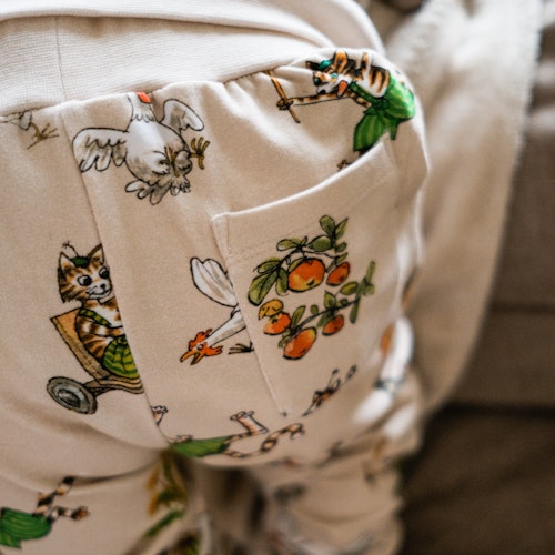 Jogginghose Pettersson und Findus Alloverprint beige