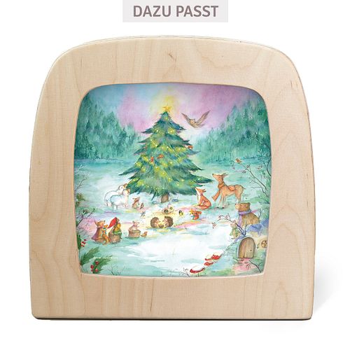 Silhouette Anne Illustraties - Tannenbaum im Winterwald