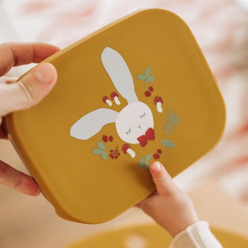 Edelstahl Brotdose Hase senf-gelb