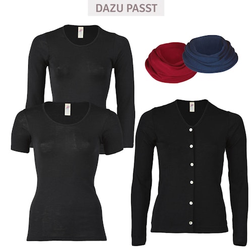 Damen Wolle Seide Cardigan