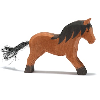 Kaltblutpferd Holzfigur 12,5 cm