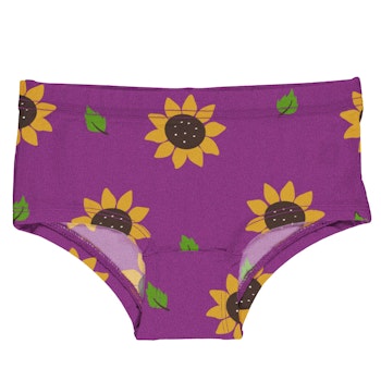 Hipster Briefs lila mit Sonnenblumen