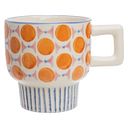 Vorschaubild Tasse RETROFLORIA Punkte orange 250 ml stapelbar