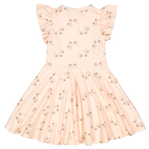 Edles kurzarm Tellerkleid Blümchen