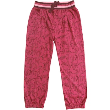 Leichte, lockere Jersey Hose Pferdedruck beere