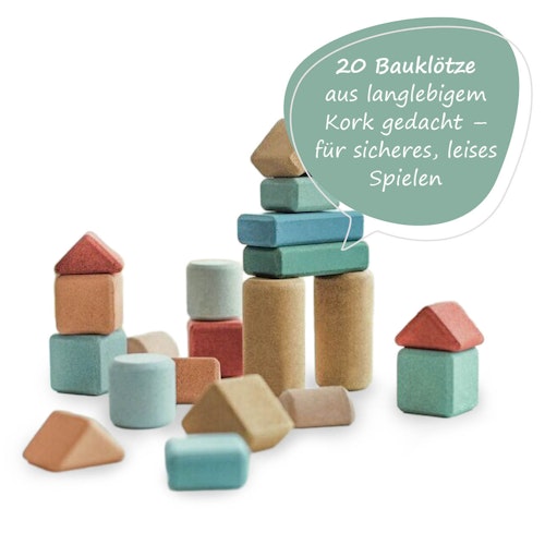 20 Korkbausteine, ab 18 Monaten