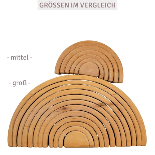Großes Bogenspiel natur 36,5 cm, 12-teilig