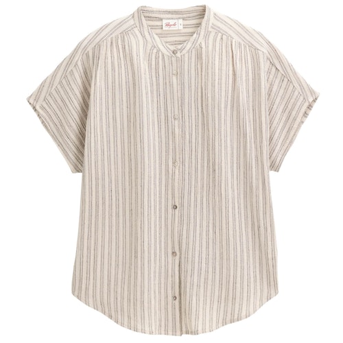 Damen Kurzarm-Bluse weiß