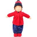 Vorschaubild Puppenkleidung: Winterset rot/blau