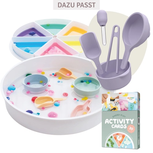 Sensorisches Spiel Starter Kit lila 5 Teile