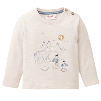 Jersey Langarmshirt Eisbär und Pinguine grau