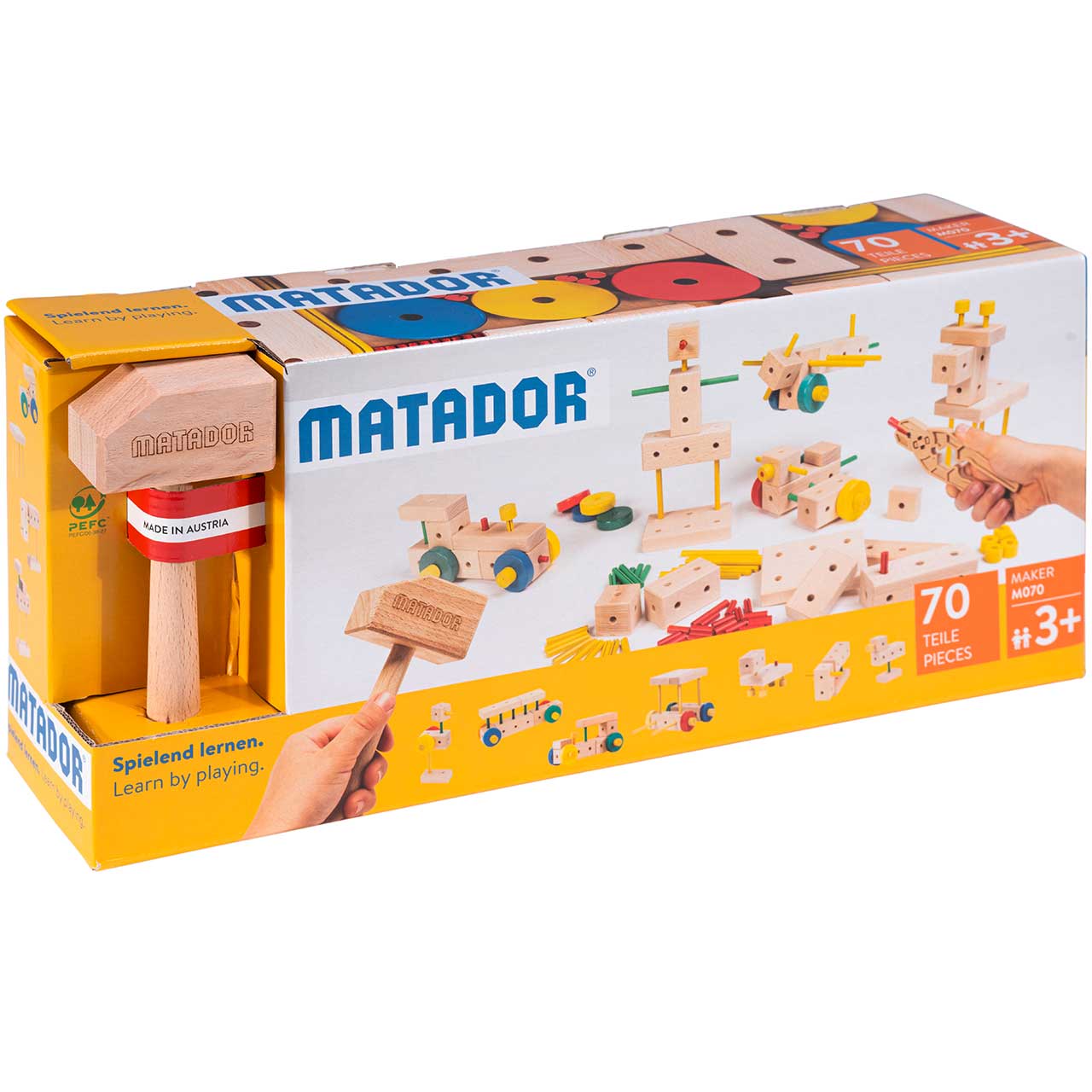 Holz Konstruktionsbaukasten „Maker“ 70tlg. ab 3 Jahren